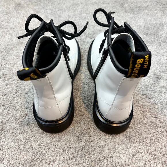Dr. Marten White smooth leather lace up boots Youth 2 - Picture 8 of 8
